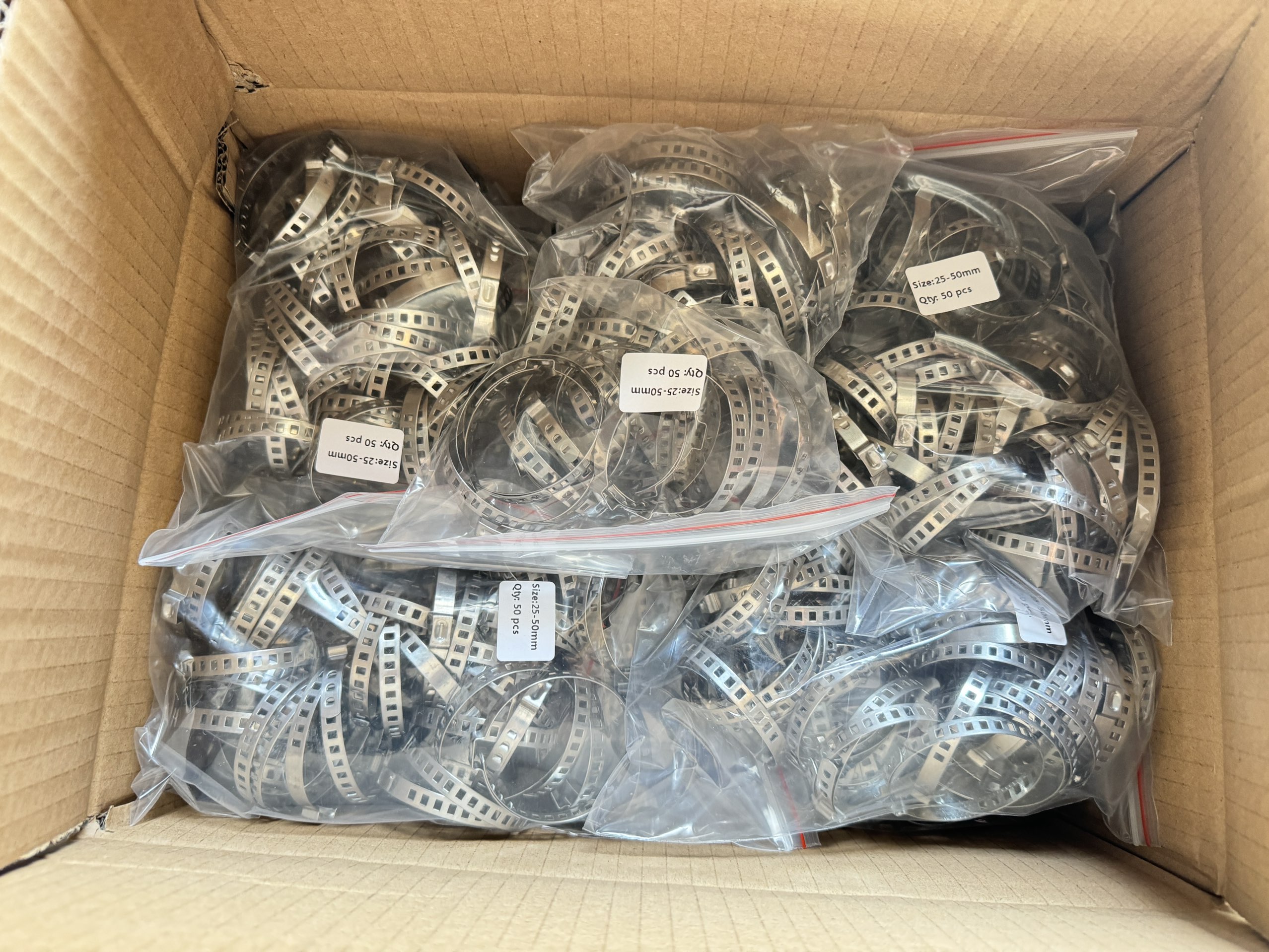 adjustable ear clamps packing